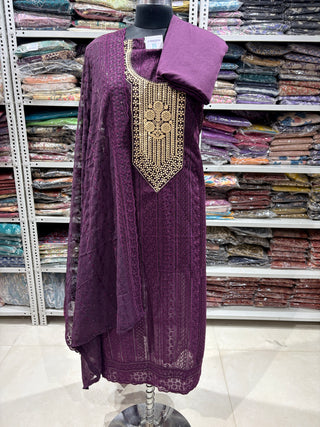 Georgette Party Wear Suit Fabric with Georgette dupatta