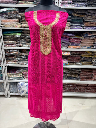 Rani color Georgette party wear suit fabric
