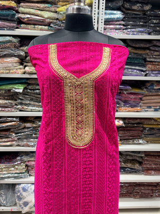 Rani color Georgette party wear suit fabric