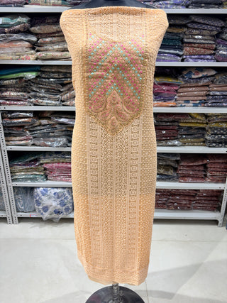 Georgette Party Wear Suit Fabric with printed georgette dupatta