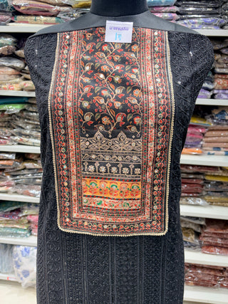 Georgette Party Wear Suit Fabric with crepe dupatta