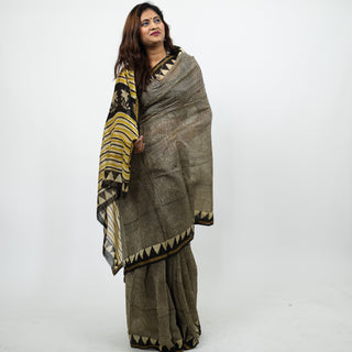 Chanderi Silk Saree with Unstitched Blouse Piece