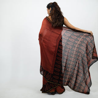 Chanderi Silk Saree with Unstitched Blouse Piece