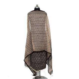 Black color Handblock Office Wear Suit fabric with Kota doria Dupatta