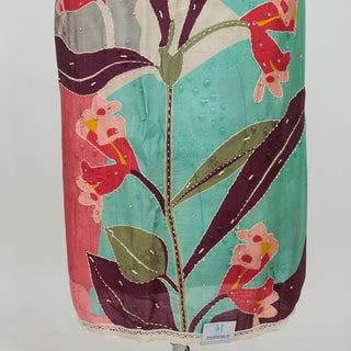 Sea Green Color Office Wear Suit Dress Material fabric with muslin dupatta