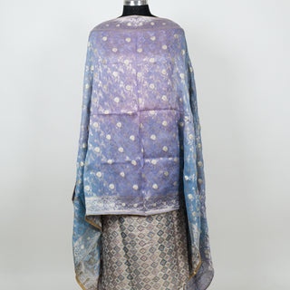 Mauve Color Silk Party Wear Designer Suit fabric with silk dupatta