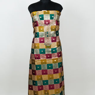 Party Wear Silk Suit Fabric and silk dupatta