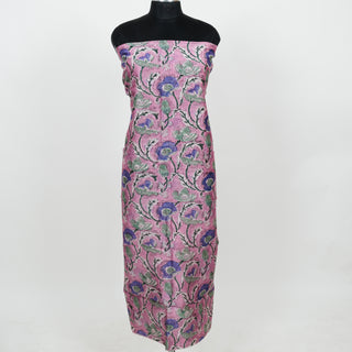 Pink Handblock Chanderi Suit Material with Chanderi Dupatta