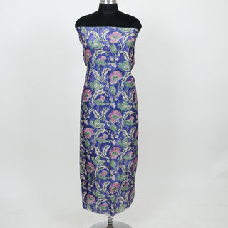 Handblock Chanderi Suit Material with Chanderi Dupatta