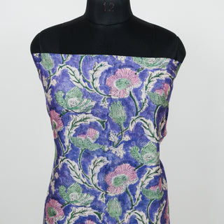 Handblock Chanderi Suit Material with Chanderi Dupatta