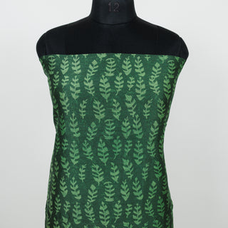 Green Handblock Chanderi Suit Material with Chanderi Dupatta