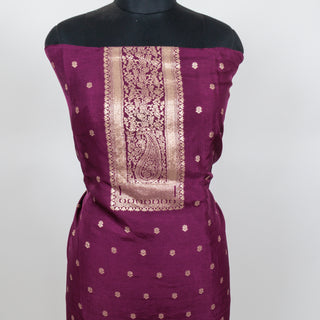 Dola Silk Party Wear Designer Suit fabric with chiffon dupatta