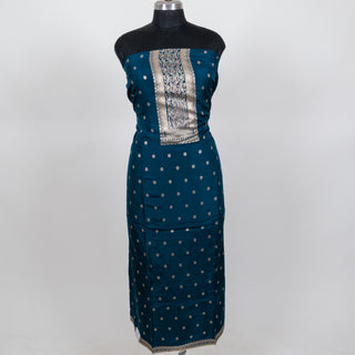 Dola Silk Party Wear Designer Suit fabric with Chiffon dupatta