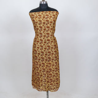 Vanaspati Ajrakh Handblock Maheshwari Suit Material with Maheshwari Dupatta