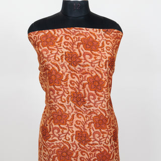 Vanaspati Ajrakh Handblock Maheshwari Suit Material with Maheshwari Dupatta