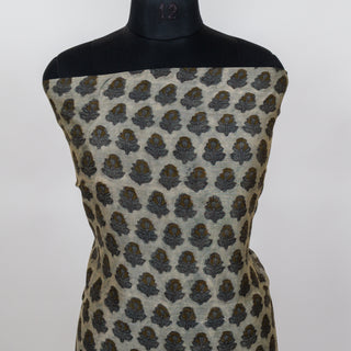 Vanaspati Ajrakh Handblock Maheshwari Suit Material with Maheshwari Dupatta