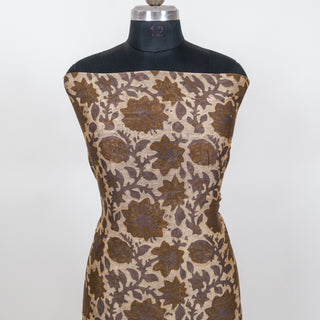 Vanaspati Ajrakh Handblock Maheshwari Suit Material with Maheshwari Dupatta