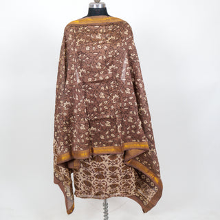 Vanaspati Ajrakh Handblock Maheshwari Suit Material with Maheshwari Dupatta