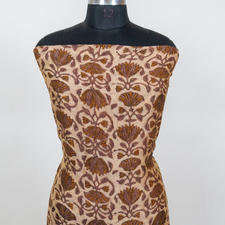 Vanaspati Ajrakh Handblock Maheshwari Suit Material with Maheshwari Dupatta