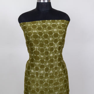 Needle Shibori Handblock Maheshwari Suit Material with Maheshwari Dupatta