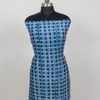 Needle Shibori Handblock Maheshwari Suit Material with Maheshwari Dupatta