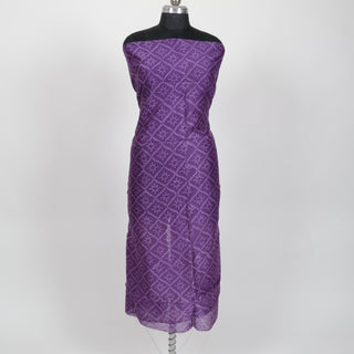 Handblock Chanderi Suit Material with Chanderi Dupatta