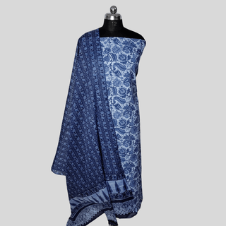 Blue Sanganeri Handblock Print Cotton Office Wear Suit