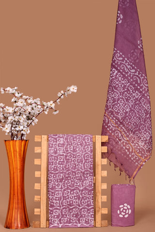 Hand block kota doria suit set for office wear with Lining included