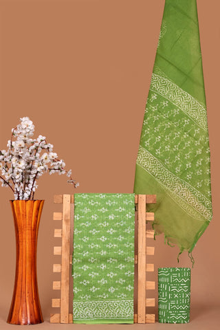 Hand block kota doria suit set for office wear with Lining included