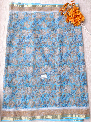 Office Wear Kota Doria Cotton Saree with Unstitched blouse Piece