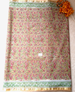 Office Wear Kota Doria Cotton Saree with Unstitched blouse Piece