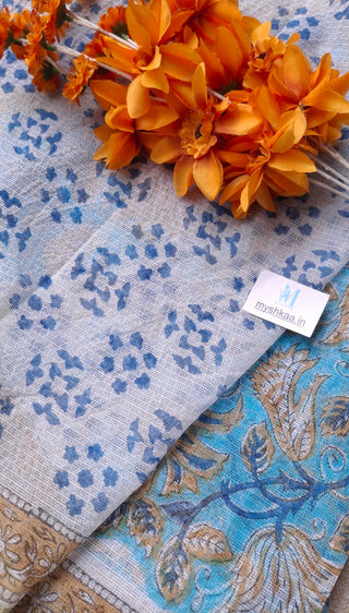 Office Wear Kota Doria Cotton Saree with Unstitched blouse Piece