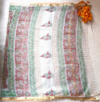 Office Wear Kota Doria Cotton Saree with Unstitched blouse Piece